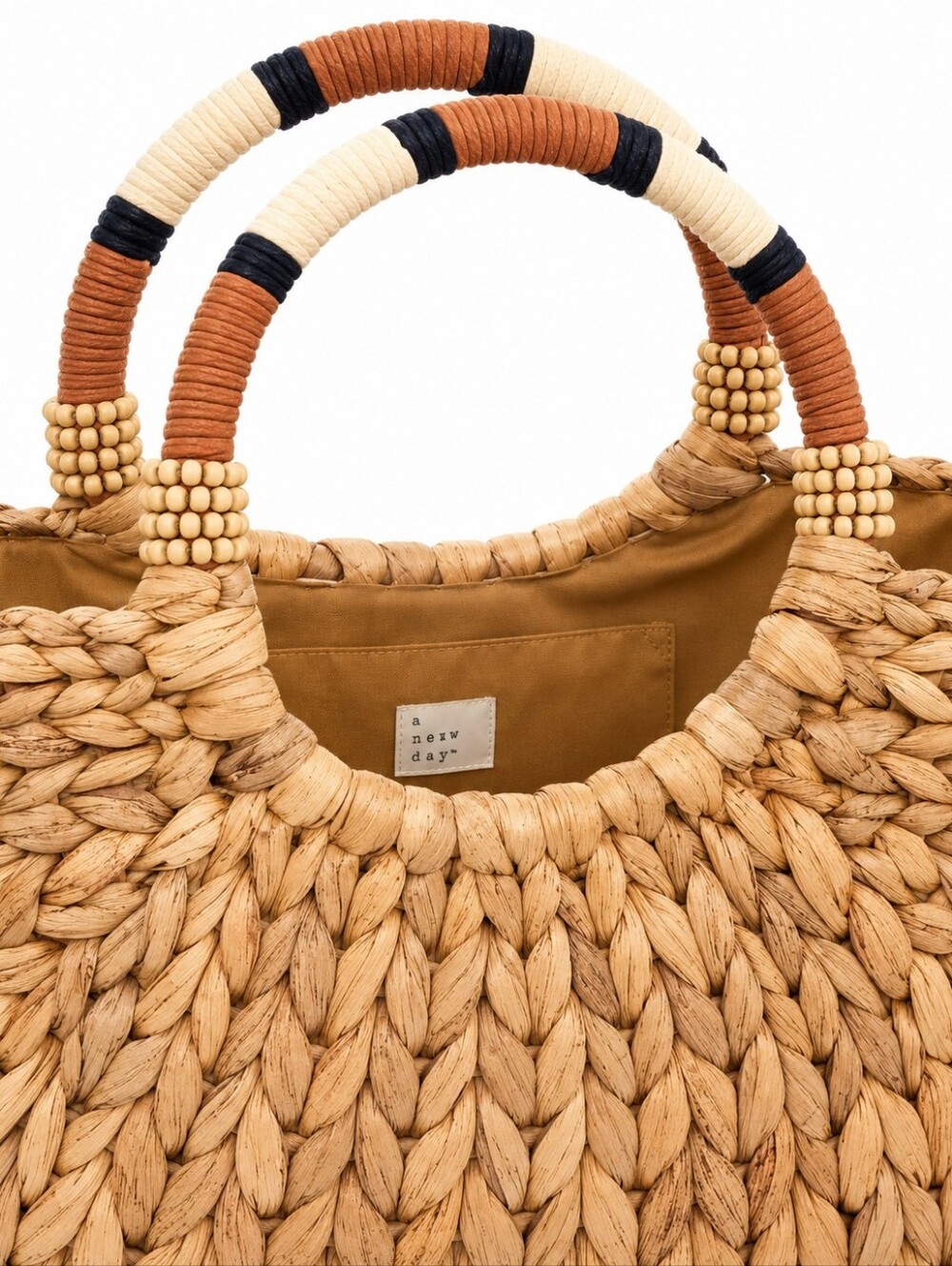 A New Day NWOT | Woven Straw Tote Bag Natural |  Large - Picture 3 of 5